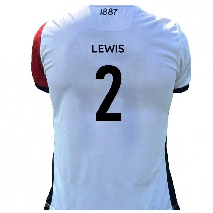 Danxen Women Jack Lewis #2 Red White Home Jersey 2025/26 T-Shirt