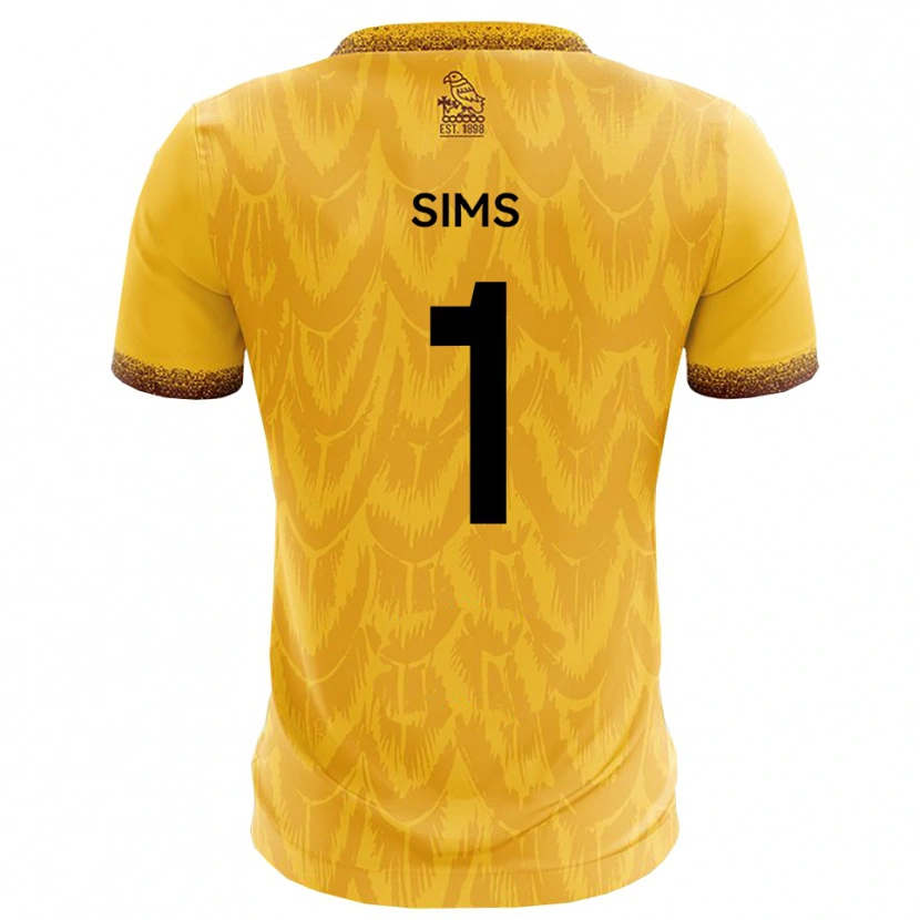 Danxen Women Jack Sims #1 Yellow Brown Home Jersey 2025/26 T-Shirt