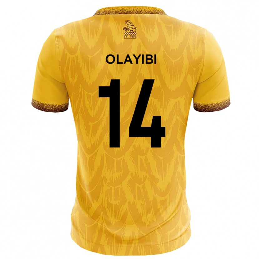 Danxen Women Daniel Olayibi #14 Yellow Brown Home Jersey 2025/26 T-Shirt