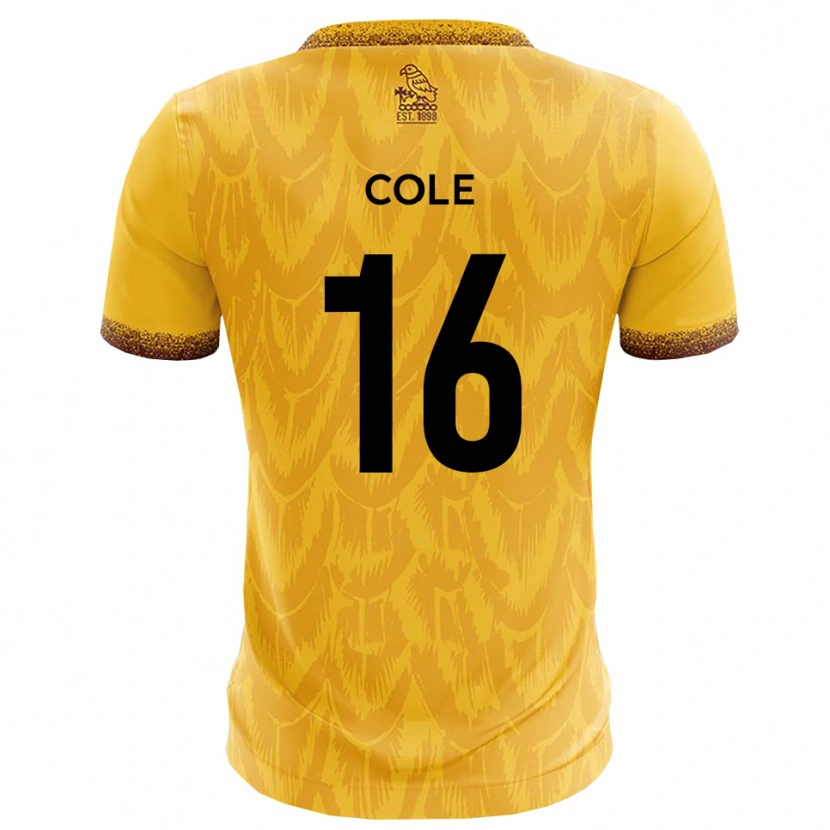 Danxen Women Harry Cole #16 Yellow Brown Home Jersey 2025/26 T-Shirt