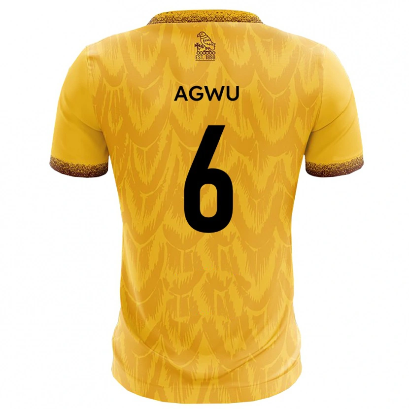 Danxen Women Michael Agwu #6 Yellow Brown Home Jersey 2025/26 T-Shirt