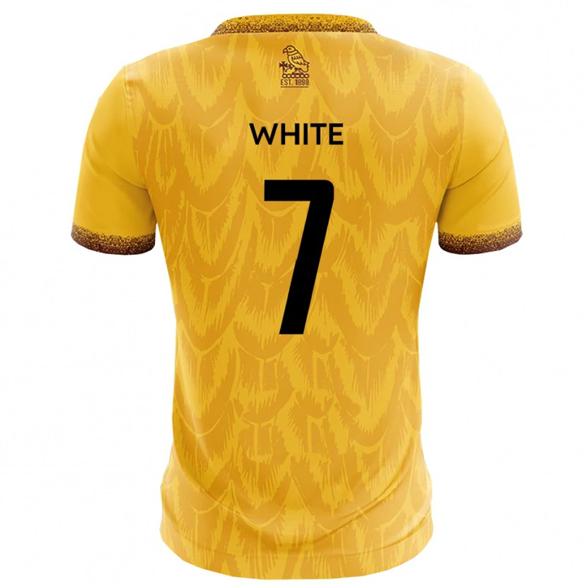 Danxen Women Jaiden White #7 Yellow Brown Home Jersey 2025/26 T-Shirt