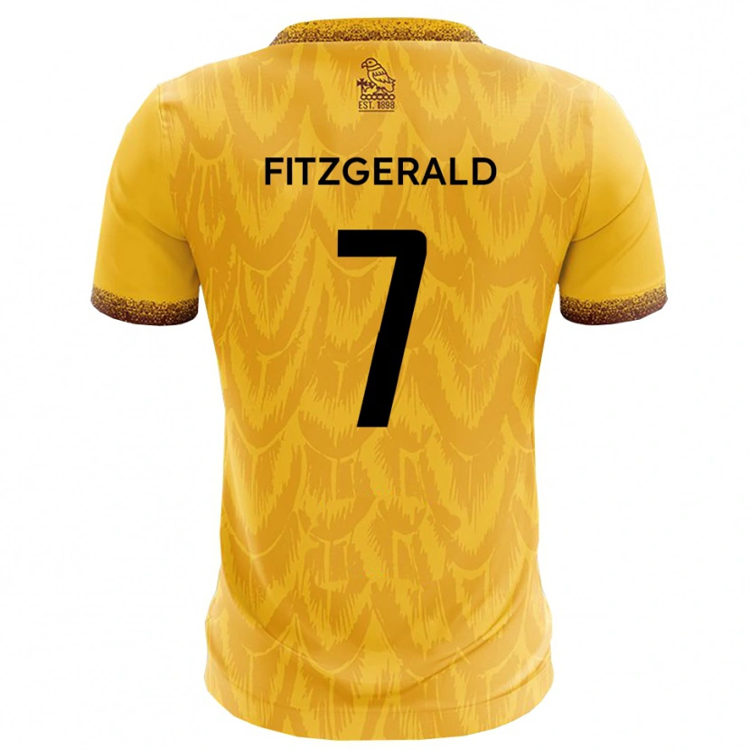 Danxen Women Johnny Fitzgerald #7 Yellow Brown Home Jersey 2025/26 T-Shirt