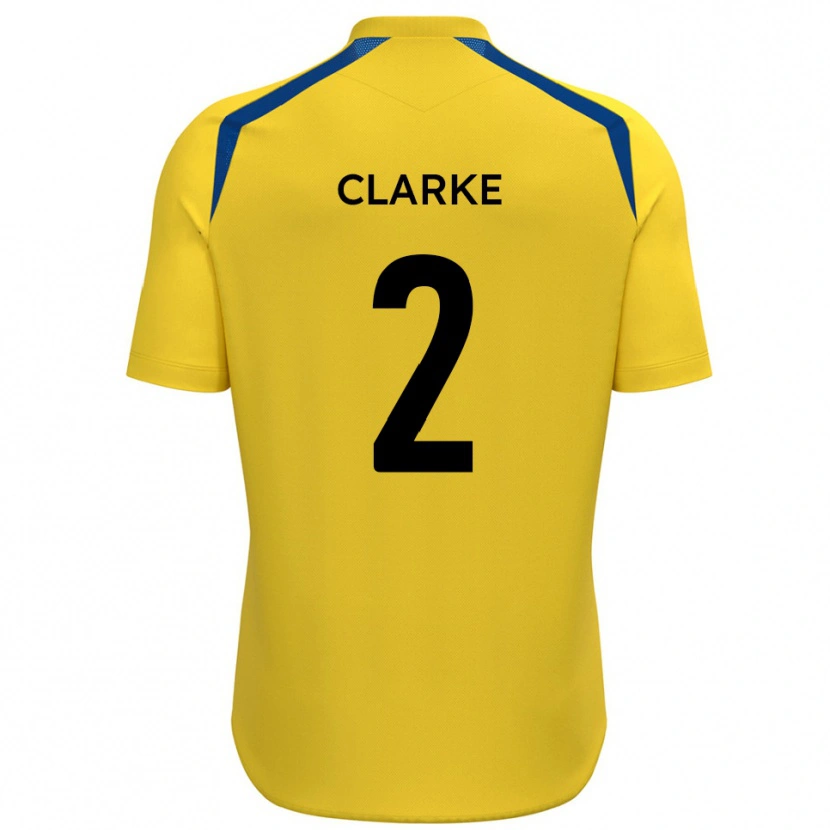 Danxen Women James Clarke #2 Yellow Blue Home Jersey 2025/26 T-Shirt