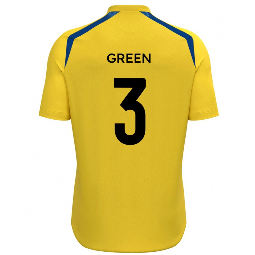 Danxen Women Cameron Green #3 Yellow Blue Home Jersey 2025/26 T-Shirt
