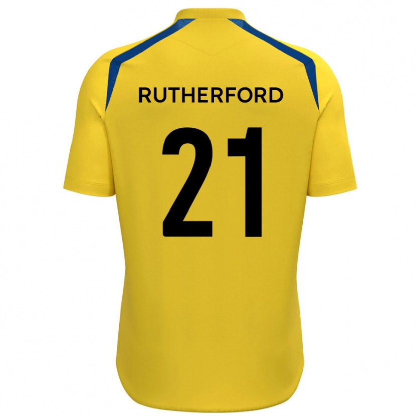 Danxen Women Oscar Rutherford #21 Yellow Blue Home Jersey 2025/26 T-Shirt