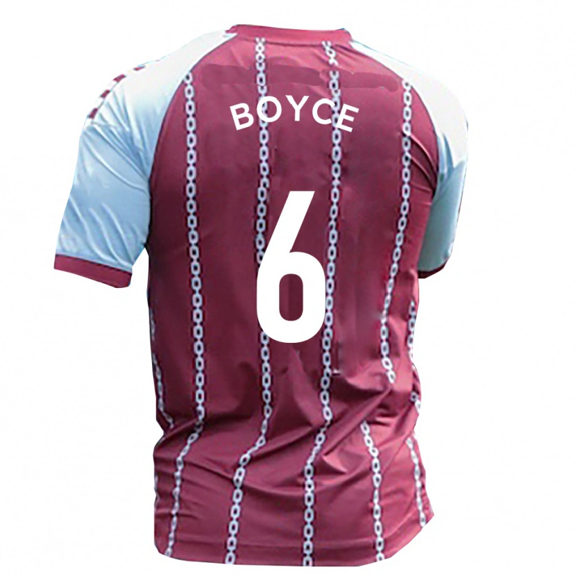 Danxen Women Andrew Boyce #6 Sky Blue Rust Red Home Jersey 2025/26 T-Shirt