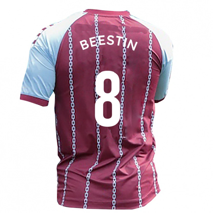 Danxen Women Alfie Beestin #8 Sky Blue Rust Red Home Jersey 2025/26 T-Shirt