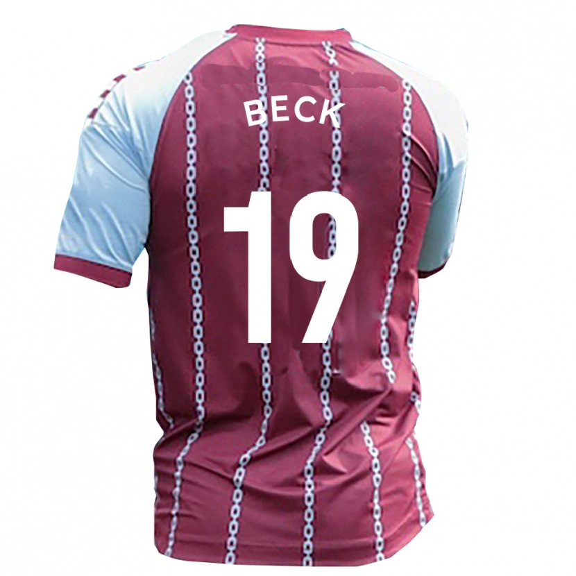 Danxen Women Mark Beck #19 Sky Blue Rust Red Home Jersey 2025/26 T-Shirt