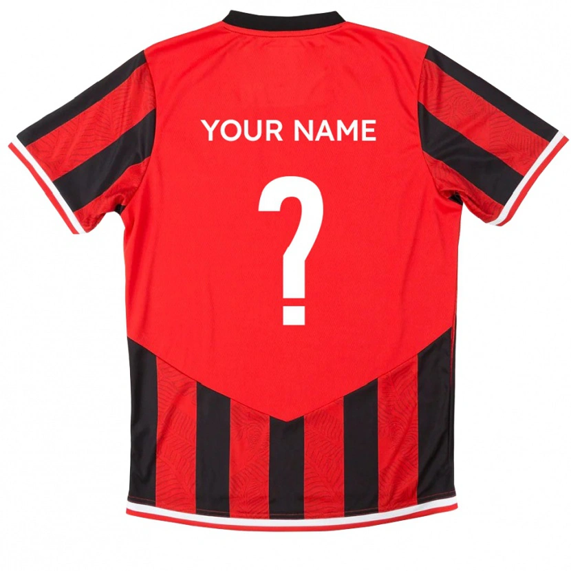 Danxen Women Your Name #0 Red Black Home Jersey 2025/26 T-Shirt