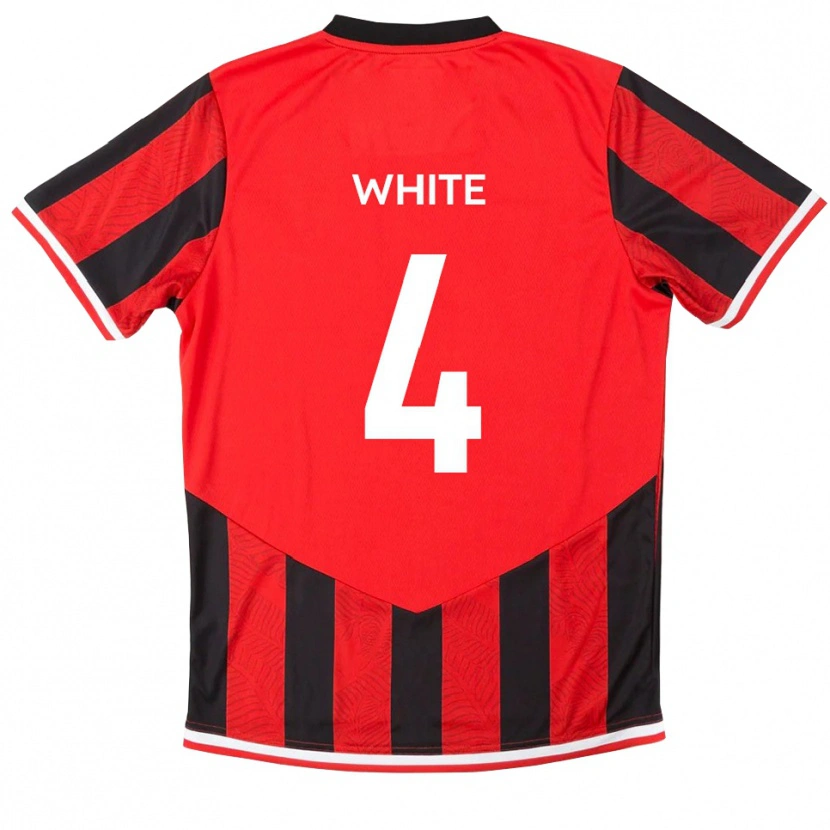 Danxen Women Tom White #4 Red Black Home Jersey 2025/26 T-Shirt