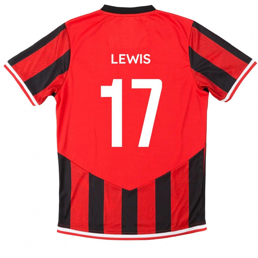 Danxen Women Paul Lewis #17 Red Black Home Jersey 2025/26 T-Shirt