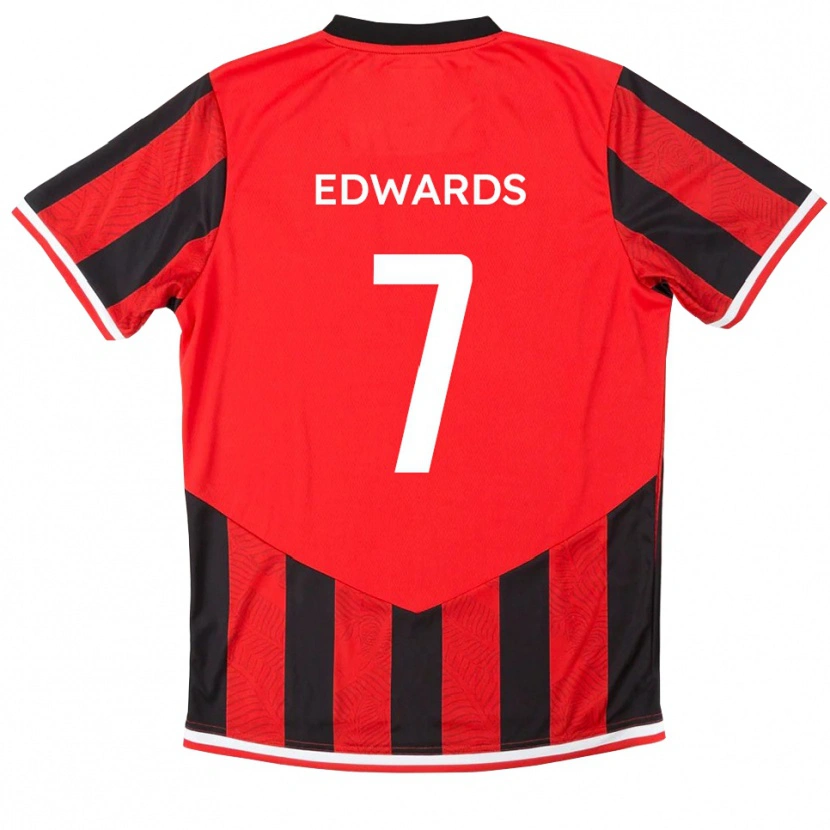 Danxen Women Gwion Edwards #7 Red Black Home Jersey 2025/26 T-Shirt
