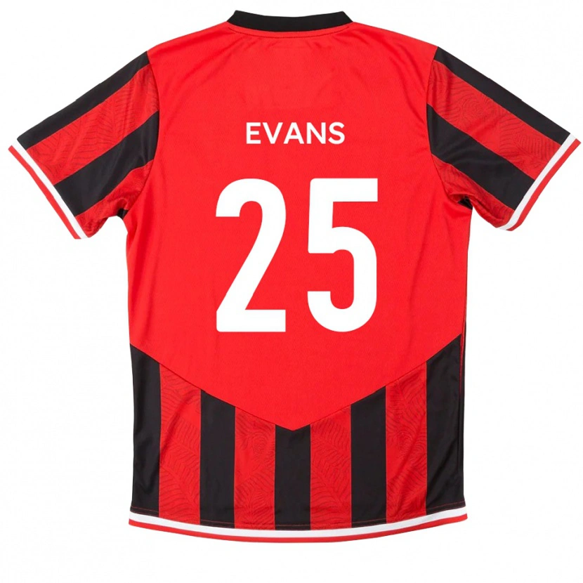 Danxen Women Andy Evans #25 Red Black Home Jersey 2025/26 T-Shirt