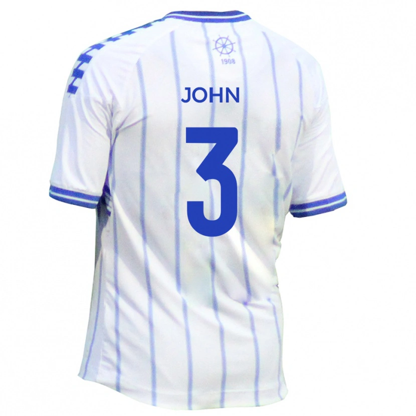 Danxen Women Cameron John #3 White Blue Home Jersey 2025/26 T-Shirt