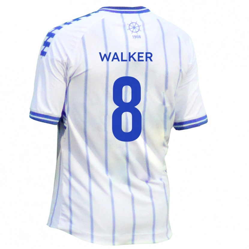 Danxen Women Brad Walker #8 White Blue Home Jersey 2025/26 T-Shirt
