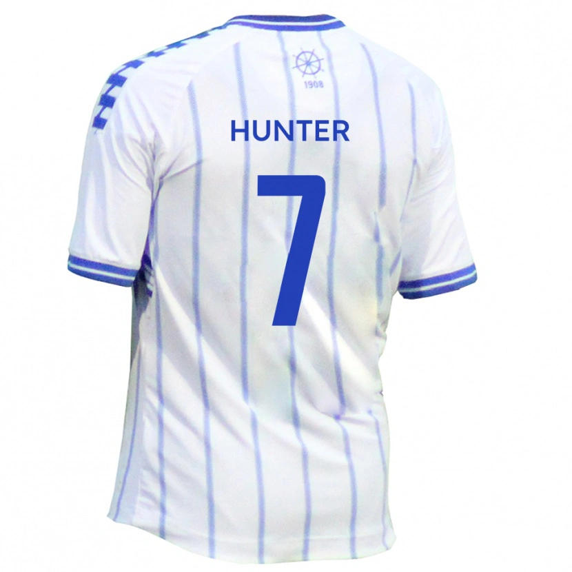 Danxen Women Jack Hunter #7 White Blue Home Jersey 2025/26 T-Shirt