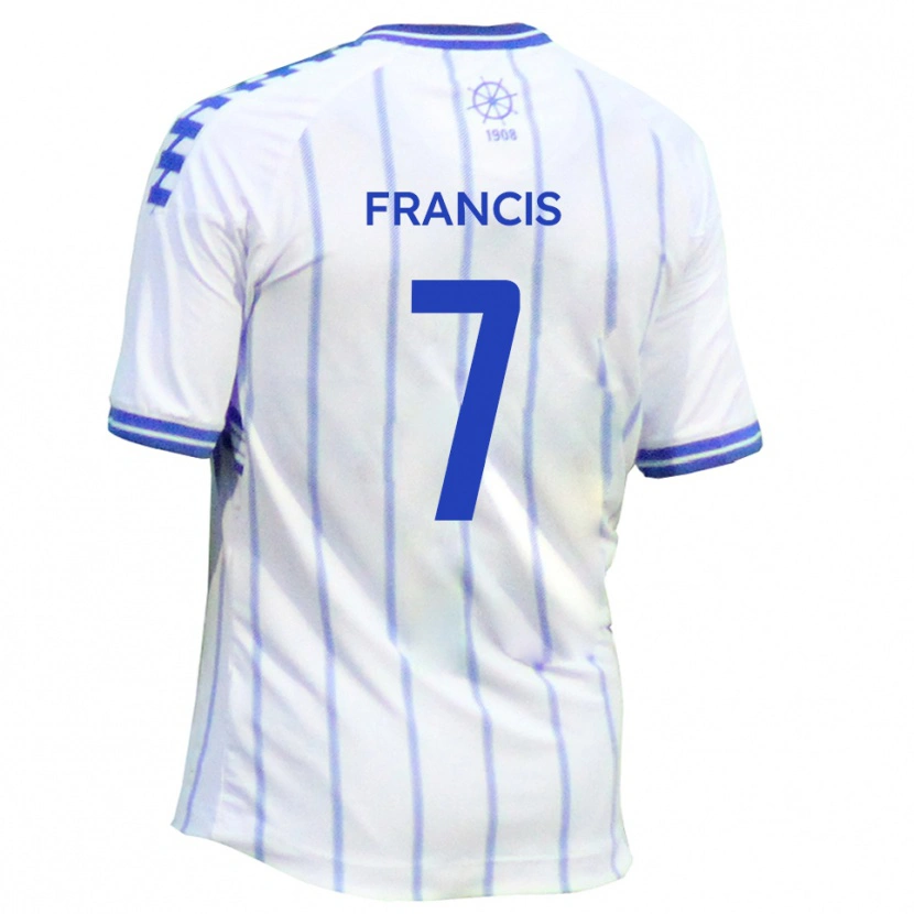 Danxen Women Jermaine Francis #7 White Blue Home Jersey 2025/26 T-Shirt