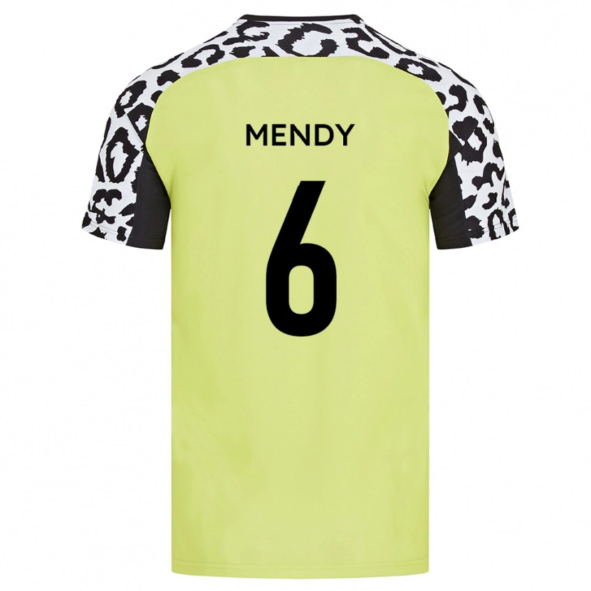 Danxen Women Laurent Mendy #6 Fluorescent Yellow Home Jersey 2025/26 T-Shirt