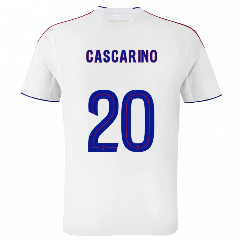 Danxen Women Delphine Cascarino #20 White Red Home Jersey 2025/26 T-Shirt
