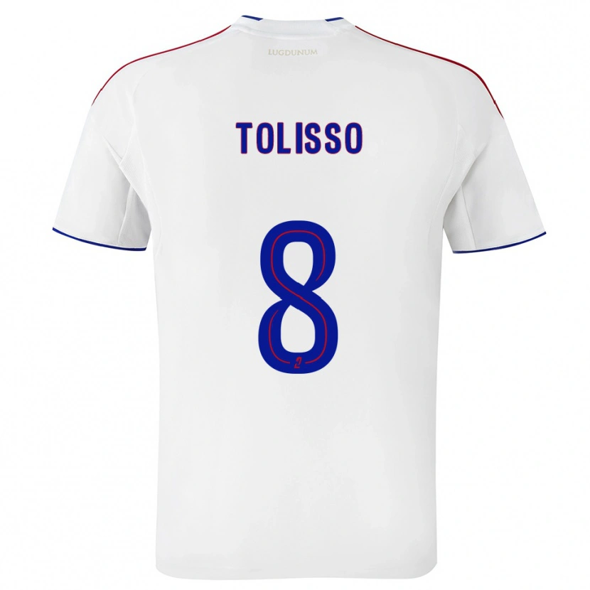 Danxen Women Corentin Tolisso #8 White Red Home Jersey 2025/26 T-Shirt