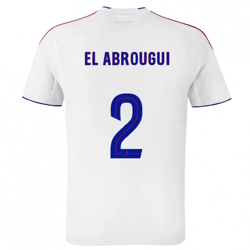 Danxen Women Wassim El Abrougui #2 White Red Home Jersey 2025/26 T-Shirt
