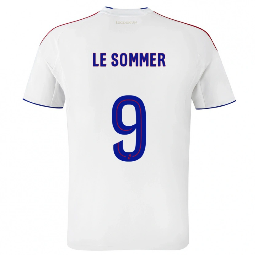 Danxen Women Eugenie Le Sommer #9 White Red Home Jersey 2025/26 T-Shirt