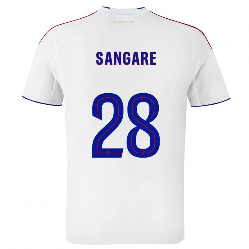 Danxen Women Wassa Sangaré #28 White Red Home Jersey 2025/26 T-Shirt