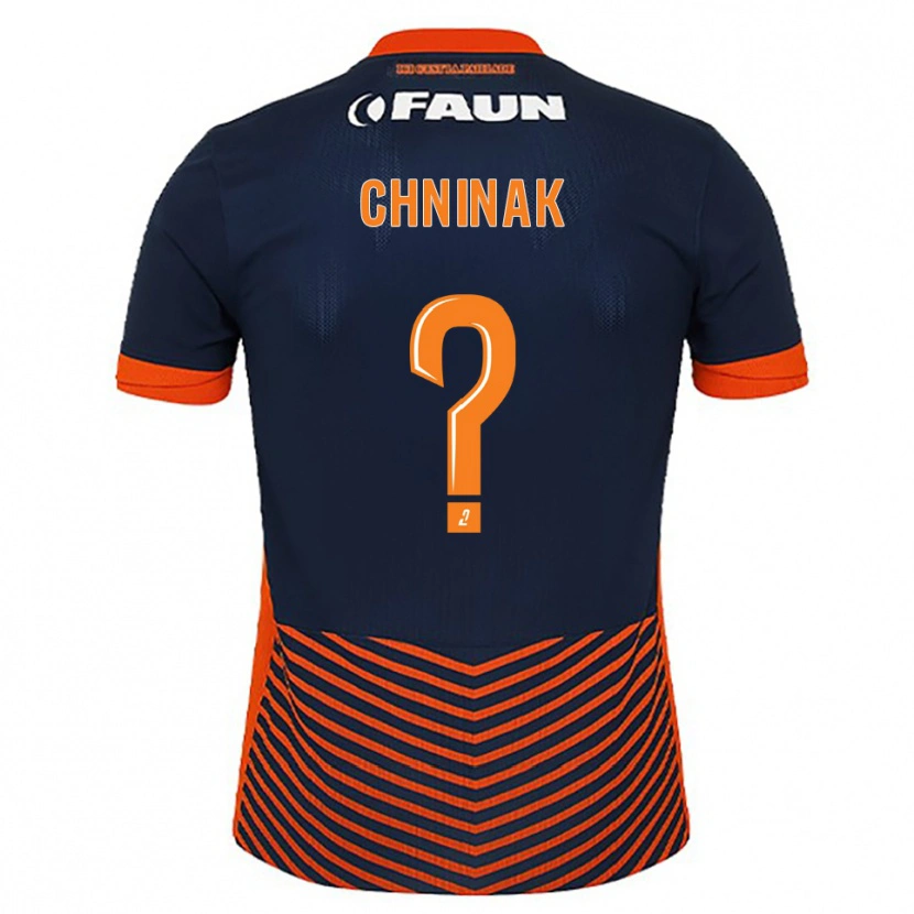 Danxen Women Nawfal Chninak #0 Midnight Blue Orange Home Jersey 2025/26 T-Shirt