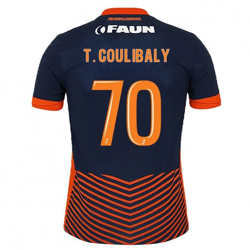 Danxen Women Tanguy Coulibaly #70 Midnight Blue Orange Home Jersey 2025/26 T-Shirt