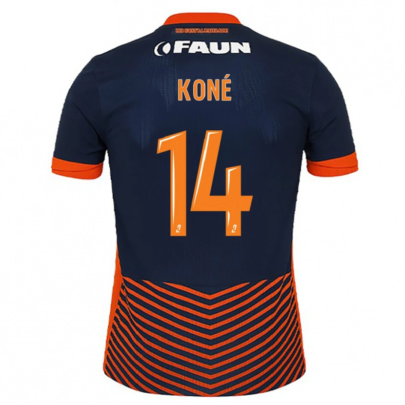 Danxen Women Djomoh Koné #14 Midnight Blue Orange Home Jersey 2025/26 T-Shirt