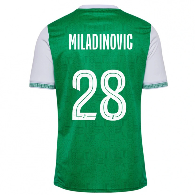 Danxen Women Igor Miladinovic #28 Green White Home Jersey 2025/26 T-Shirt