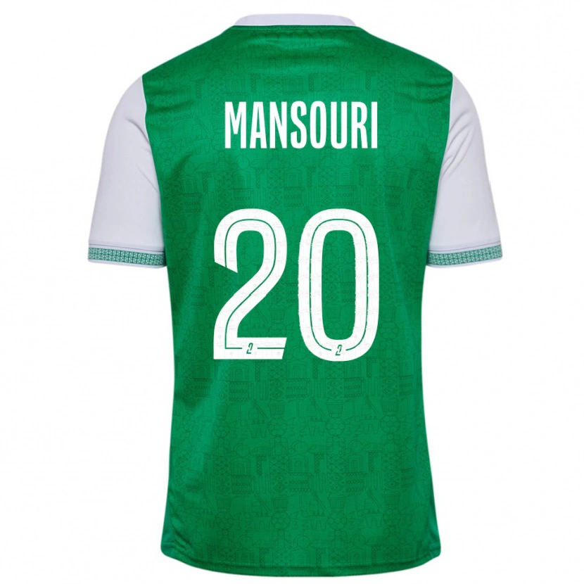 Danxen Women Ilyes Mansouri #20 Green White Home Jersey 2025/26 T-Shirt
