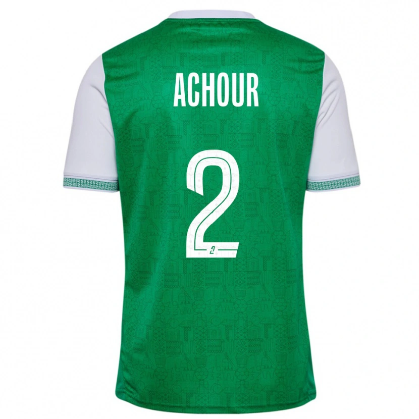 Danxen Women Samy Achour #2 Green White Home Jersey 2025/26 T-Shirt