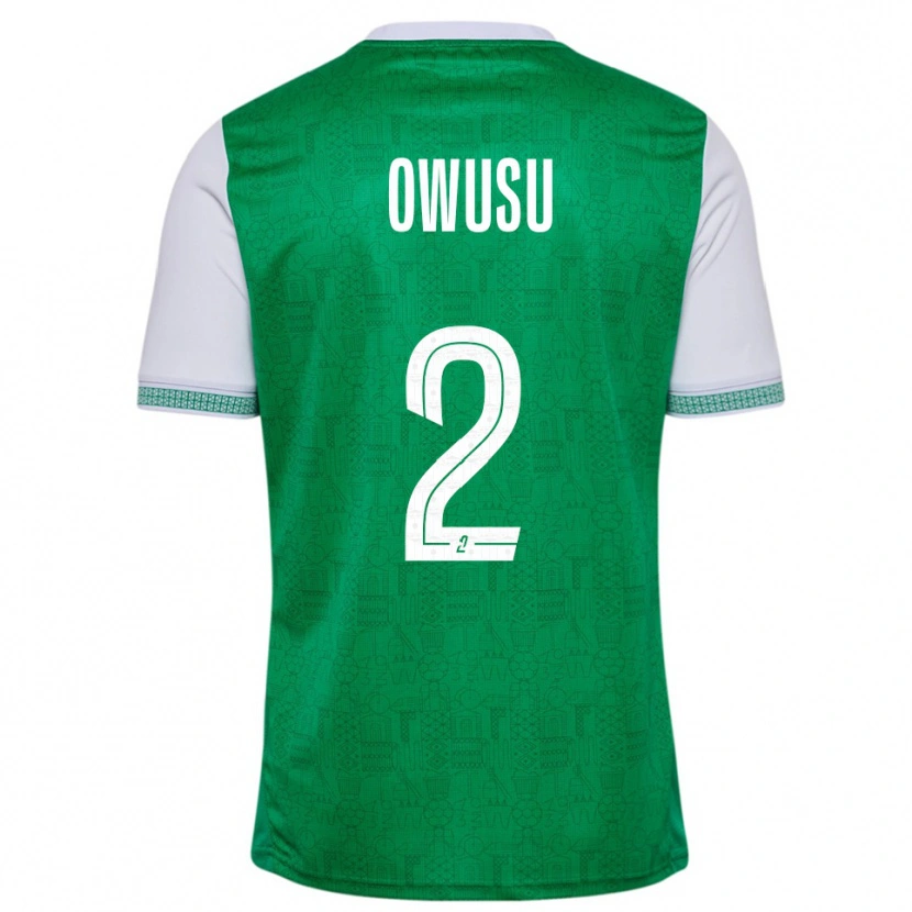 Danxen Women Beres Owusu #2 Green White Home Jersey 2025/26 T-Shirt