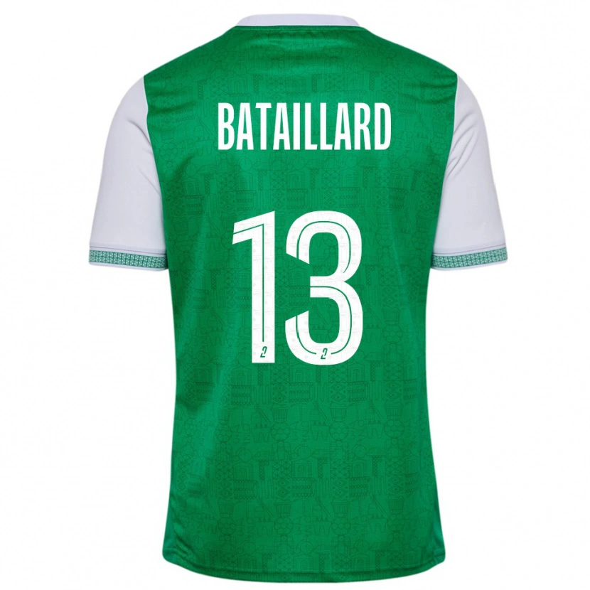 Danxen Women Faustine Bataillard #13 Green White Home Jersey 2025/26 T-Shirt
