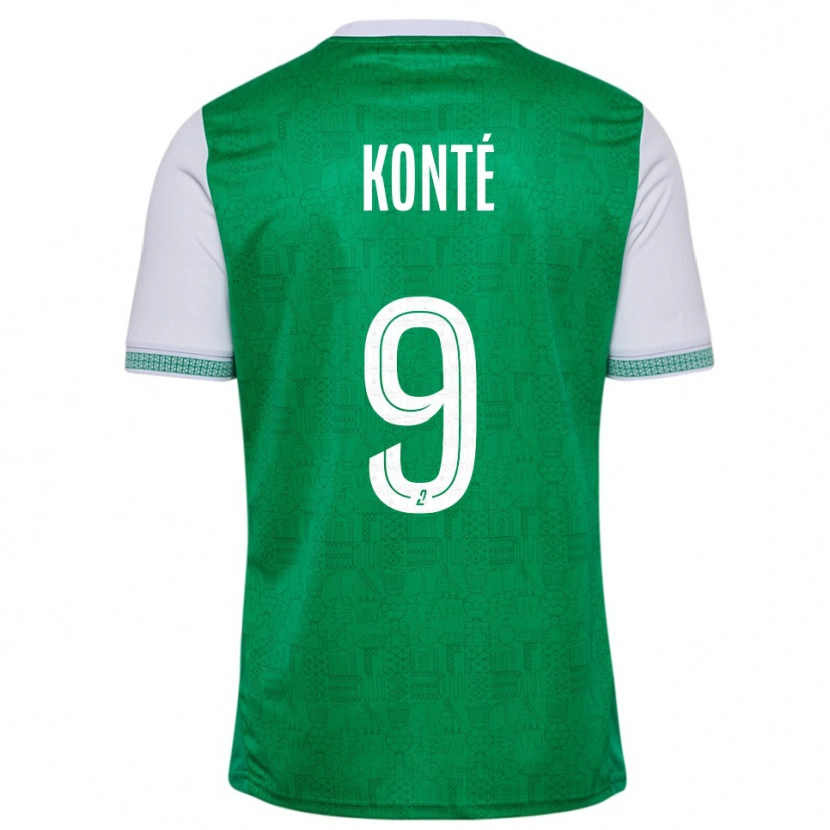 Danxen Women Mamadou Konté #9 Green White Home Jersey 2025/26 T-Shirt