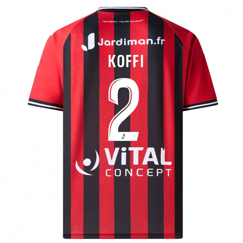 Danxen Women Erwin Koffi #2 Red Black Home Jersey 2025/26 T-Shirt