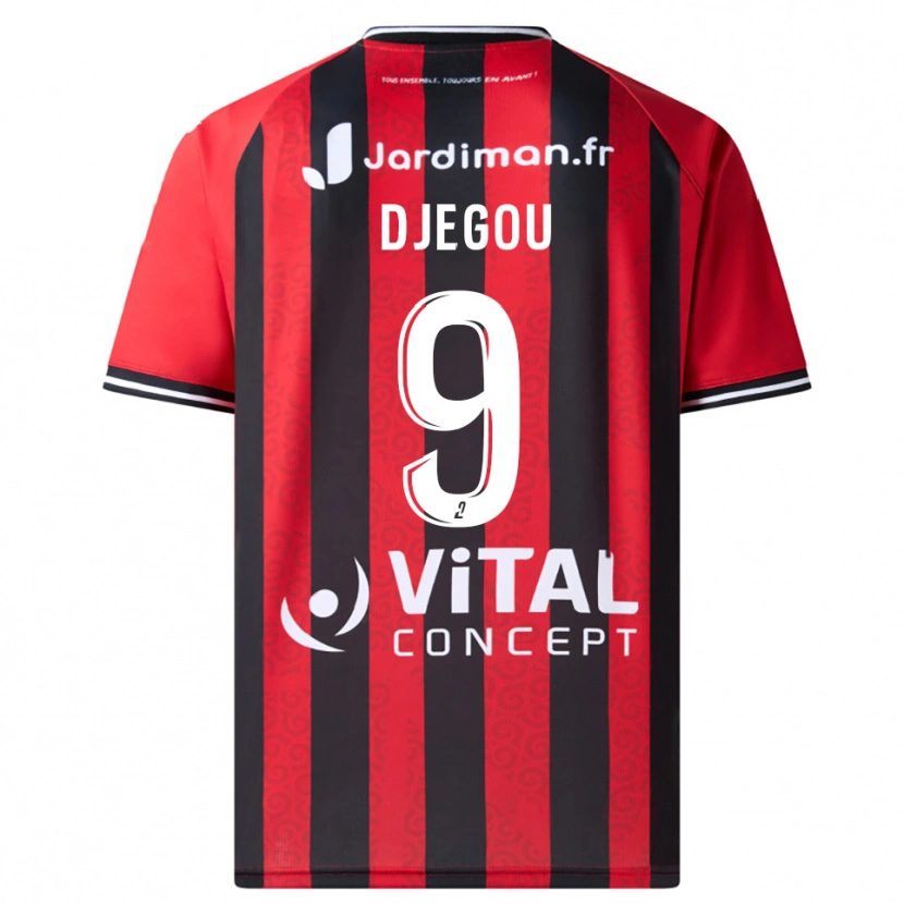 Danxen Women Jean-Yves Djegou #9 Red Black Home Jersey 2025/26 T-Shirt