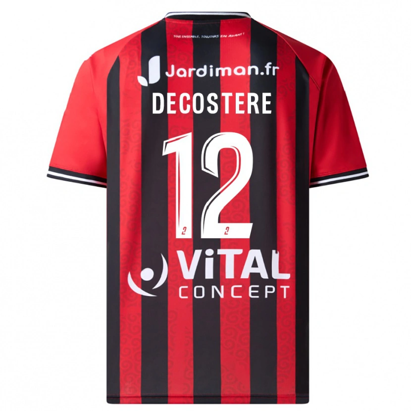 Danxen Women Morgane Decostere #12 Red Black Home Jersey 2025/26 T-Shirt