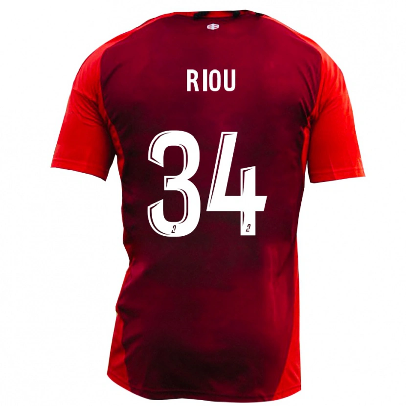 Danxen Women Esteban Riou #34 Red Burgundy Home Jersey 2025/26 T-Shirt