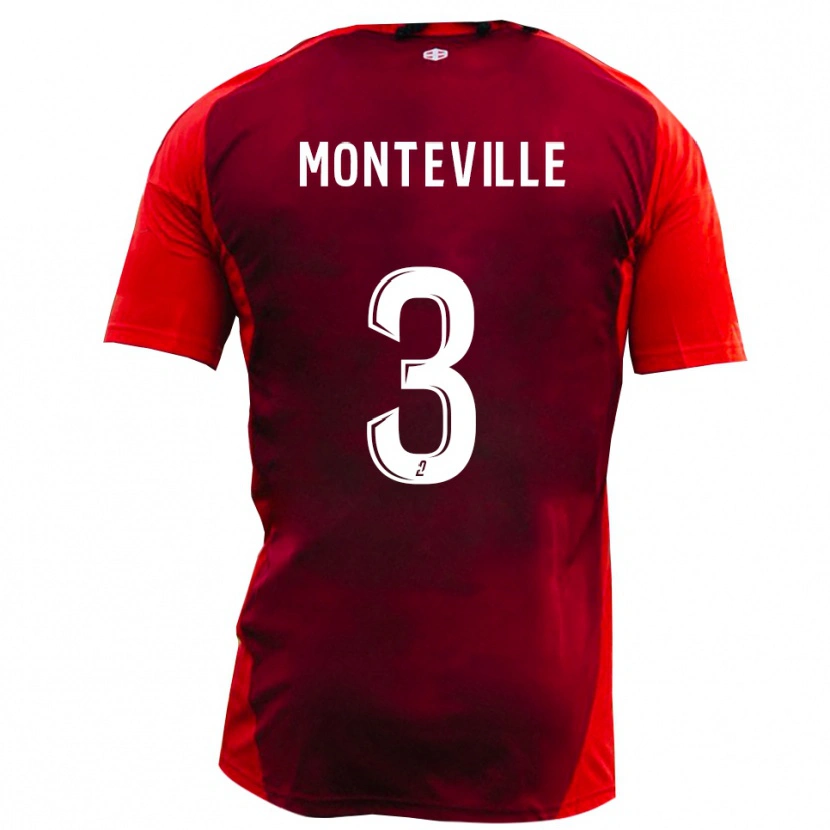 Danxen Women Idriss Monteville #3 Red Burgundy Home Jersey 2025/26 T-Shirt