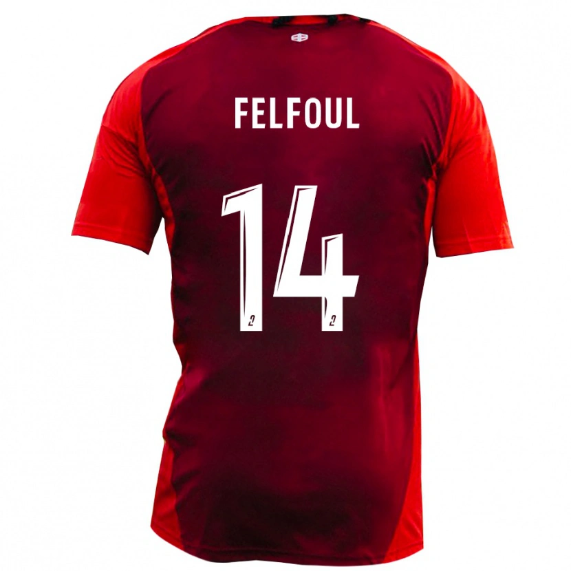 Danxen Women Wassim Felfoul #14 Red Burgundy Home Jersey 2025/26 T-Shirt