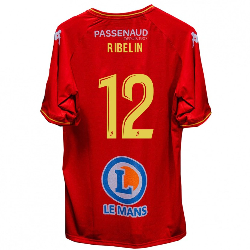 Danxen Women Anthony Ribelin #12 Red Yellow Home Jersey 2025/26 T-Shirt