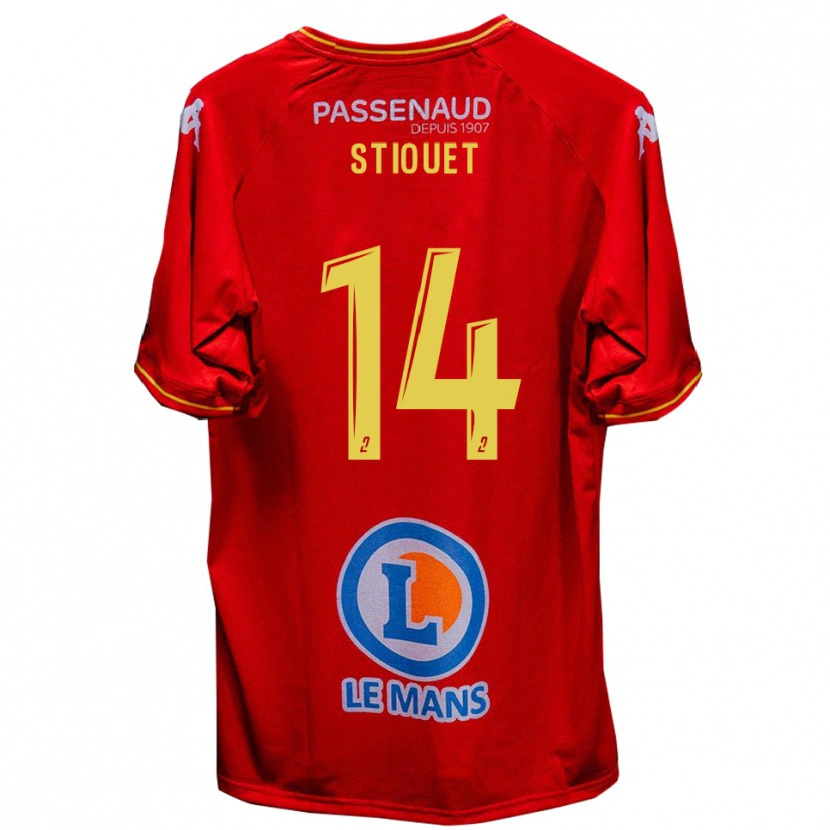 Danxen Women Ayoub Stiouet #14 Red Yellow Home Jersey 2025/26 T-Shirt