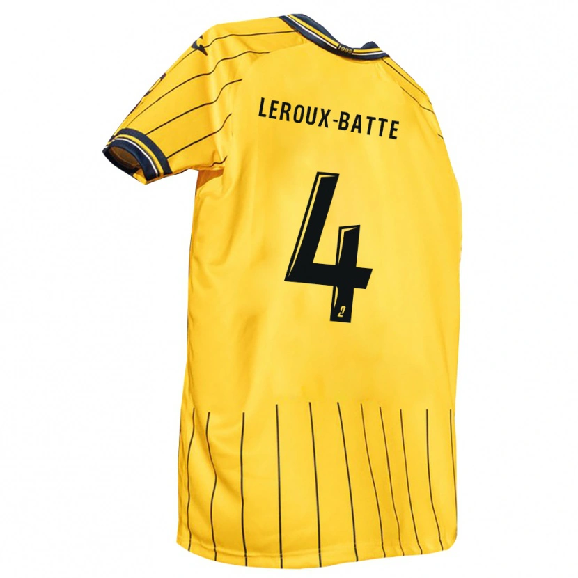 Danxen Women Romain Leroux-Batte #4 Yellow Navy Home Jersey 2025/26 T-Shirt