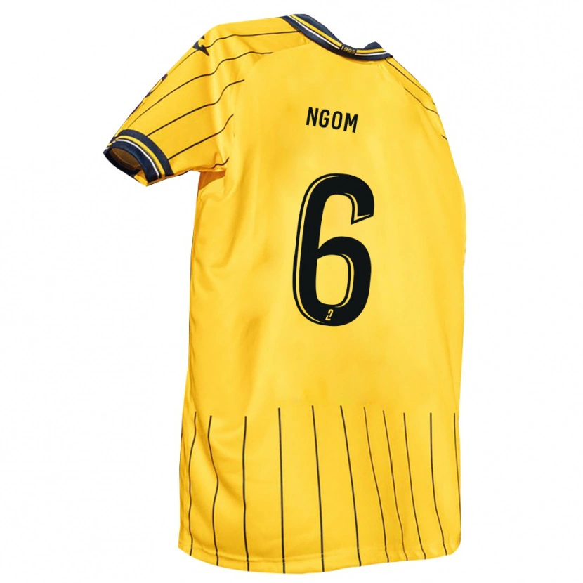 Danxen Women Oumar Ngom #6 Yellow Navy Home Jersey 2025/26 T-Shirt
