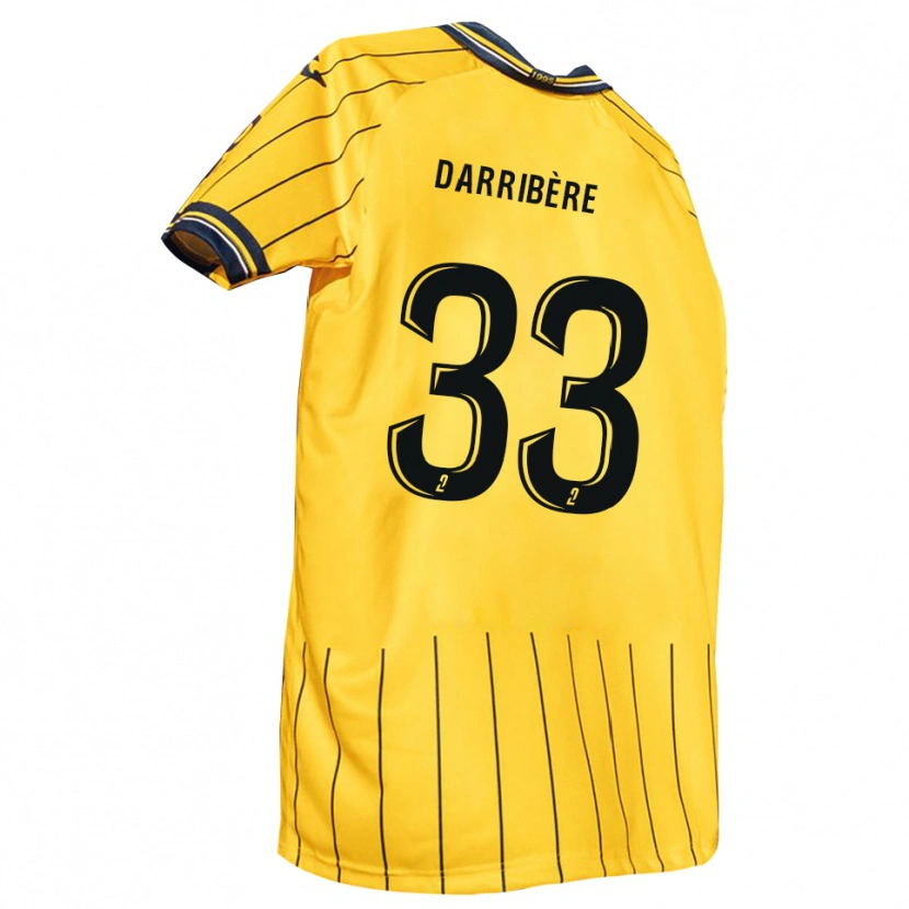 Danxen Women Clément Darribère #33 Yellow Navy Home Jersey 2025/26 T-Shirt