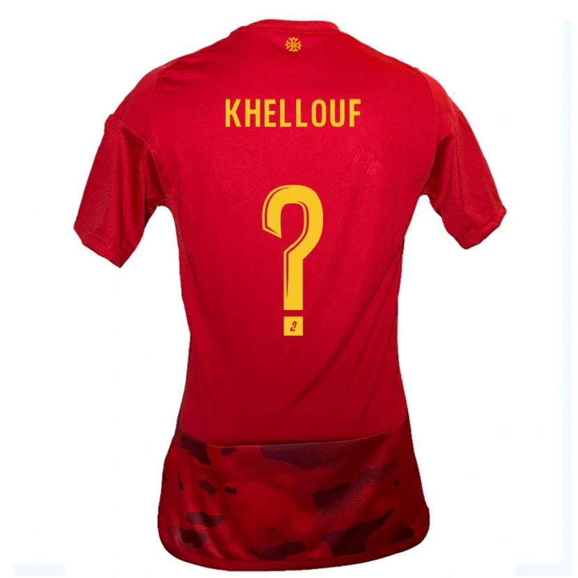 Danxen Women Ilyann Khellouf #0 Red Yellow Home Jersey 2025/26 T-Shirt
