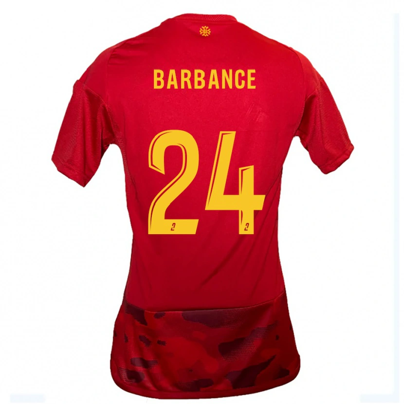 Danxen Women Solène Barbance #24 Red Yellow Home Jersey 2025/26 T-Shirt